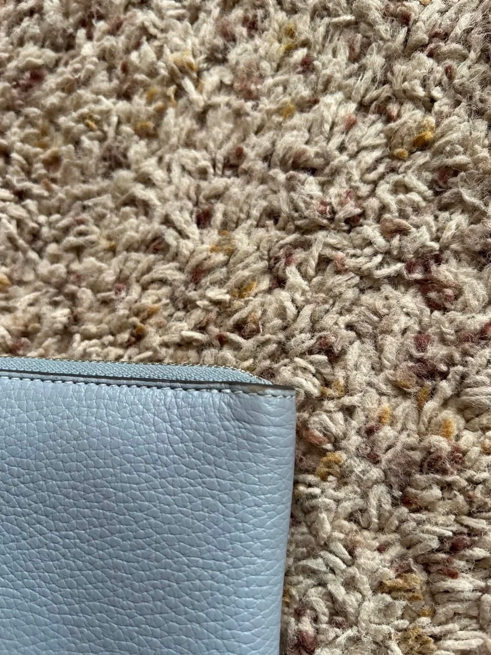 Coach Light Blue Leather Zip Wallet